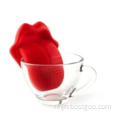 Professional man shape silicone tea strainer with high quality